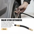 X Autohaux 2pcs 12cm 5 Tire Valve Stem Extension Inflator Extender Hose Universal Fit For Car Motorcycle Bicycle