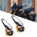 Universal Black Motorcycle Billet Aluminum 7 8 22 Bar End Side Rearview Mirrors Gold