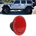 Fuel Filler Door Cover Tank Cap Red Gas With Powder Coating Replacement For Jeep Wrangler Jk Jku Sport Rubicon Sahara Unlimited