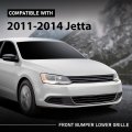 Front Bumper Lower Grille And Fog Light Bezel For Volkswagen Jetta Sedan 2011 2014 Black Polypropylene Replacement Part