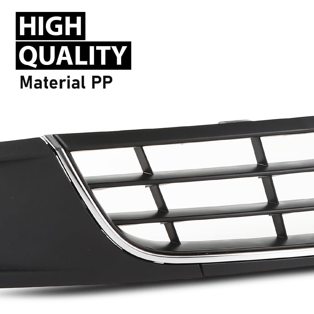 Front Bumper Lower Grille And Fog Light Bezel For Volkswagen Jetta Sedan 2011 2014 Black Polypropylene Replacement Part