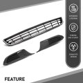 Front Bumper Lower Grille And Fog Light Bezel For Volkswagen Jetta Sedan 2011 2014 Black Polypropylene Replacement Part