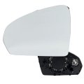 Driver Side Mirror Glass For 2022 2023 Volkswagen Vw Taos Heated With Backing Plate Without Blind Spot Monitoring G-4091 