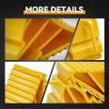 2pcs Non Slip Plastic Rv Wheel Trailer Chocks Universal Vehicle Stoppers For Trucks And Boats 5 9 In X 3 15 94 Yellow