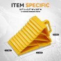 2pcs Non Slip Plastic Rv Wheel Trailer Chocks Universal Vehicle Stoppers For Trucks And Boats 5 9 In X 3 15 94 Yellow