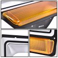 G-plus Headlight Bezel W Corner Parking Light Compatible With Dodge Pickup Truck 1986-1990 Headlamp Head Doors Bezels Pair Set