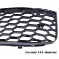 G-plus Front Bumper Fog Light Lamp Mesh Grill Grille Compatible With Audi A4 B8 2008-2012 Cover Glossy