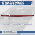 Full Led Red Housing Rear Trunk Center High Mount 3rd Third Tail Brake Light Lamp Compatible With Cadillac Dts 06-11