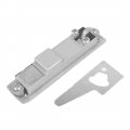 Aexit 116mm Length Cabinet Hardware Metal Push Button Pop Up Plane Type Security Lock Latches Silver Tone