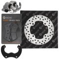 Niche Rear Left Brake Rotor Caliper Pad Kit For Polaris Ranger Crew 900