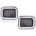 G-plus Led Front Turn Signal Light Corner Parking Lamps Left And Right Side Compatible With Hummer H2 2003-2009 Smoky Lens