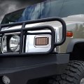 Led Front Turn Signal Light Corner Parking Lamps Left And Right Side For Hummer H2 2003-2009 Smoky Lens Chrome Housing 15060529