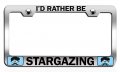 Ia D Rather Be Stargazing Geek Ch Steel Auto Suv License Plate Frame Tag Holder 