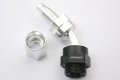 Autobahn88 Aluminum Anodized Hose End Fitting For Oil Cooler With M22x1 5 An Port Swivel 45-degree An10 Silver Black