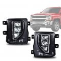 G-plus Led Fog Light Compatible With 2016-2018 Chevy Silverado 1500 Bumper Lamps Driving W Switch Clear Lens