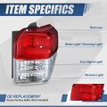 Auto Dynasty Rear Tail Lights Assembly For 2010-2013 Toyota 4runner Passenger Right Side With Reverse Brake Turn Signal Chrome