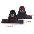 Beler 2pcs Black Nylon Marine Boat Bimini Top Deck Hinges Hardware Fitting 90 Degree Pin