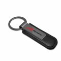 Ipick Image For Acura A-spec Logo Black Pu Leather Strap Silver Metal Bar Uv Printed Key Chain