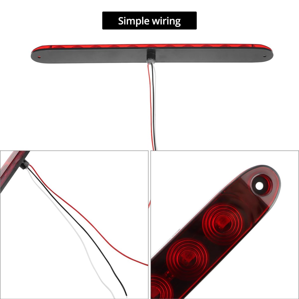 2 Pack Led Red Trailer Brake Tail Light 11 Leds For 12v Boats Trucks Trailers