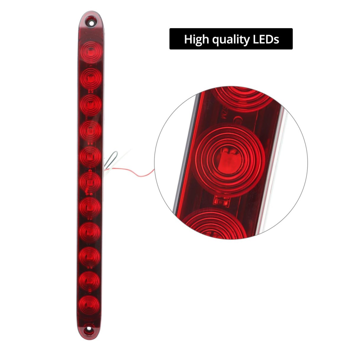 2 Pack Led Red Trailer Brake Tail Light 11 Leds For 12v Boats Trucks Trailers