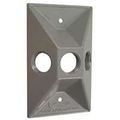 Bell Outdoor 5189-0 Gray Triple Outlet Weatherproof Rectangular Lampholder Cover 
