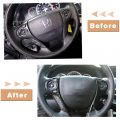 Boyous 2pcs Abs Steering Wheel Molding Trim Sticker Cover Auto Accessories Interior Decoration For Honda Accord 9th Gen 2013