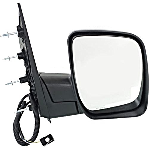 Fits 09-14 Ford E-series Right Pass Power Mirror Textured Black W Single Glass