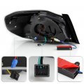 Acanii For 2015-2019 Subaru Wrx Wrx Sti Red Special Edition Full Led Tube Tail Lights Brake Lamps Driver Passenger