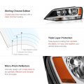 Chrome Bezel Oe-style Headlight Headlamp Assembly For 2011-2018 Vw Mk6 Jetta Sedan Halogen Model Driver Passenger Side