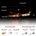Chrome Bezel Oe-style Headlight Headlamp Assembly For 2011-2018 Vw Mk6 Jetta Sedan Halogen Model Driver Passenger Side