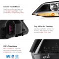Chrome Bezel Oe-style Headlight Headlamp Assembly For 2011-2018 Vw Mk6 Jetta Sedan Halogen Model Driver Passenger Side