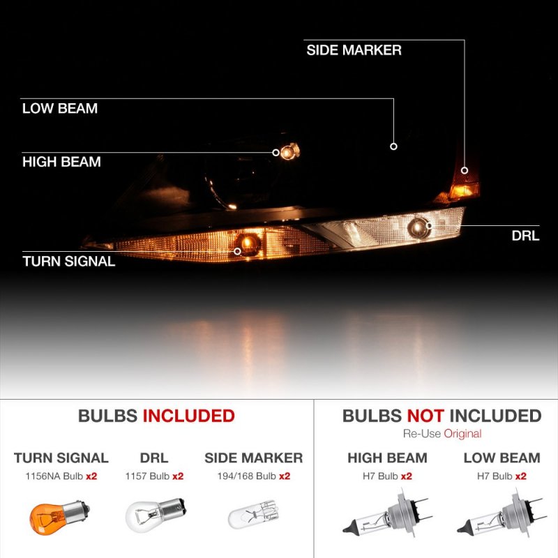 Chrome Bezel Oe-style Headlight Headlamp Assembly For 2011-2018 Vw Mk6 Jetta Sedan Halogen Model Driver Passenger Side