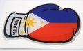 2 Boxing Gloves Philippine Philippines Flag Domed Decal Emblem Car Stickers 3 5
