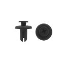 100pcs 6mm Hole Dia Plastic Rivets Fastener Clips Black For Car Auto Fender 