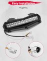 Kemimoto Hood Scoop Light Compatible With Yamaha Rmax 1000 Rmax2 Rmax4 2021-2023 Led Front Auxiliary Spot Daytime Running