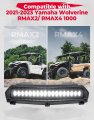Kemimoto Hood Scoop Light Compatible With Yamaha Rmax 1000 Rmax2 Rmax4 2021-2023 Led Front Auxiliary Spot Daytime Running