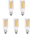 Dimmable E11 Mini Candelabra Base Led Bulbs T4 Jd 120v Halogen Replacement Warm White 3000k 3 5w 35w Equivalent De11-45s-ww 5