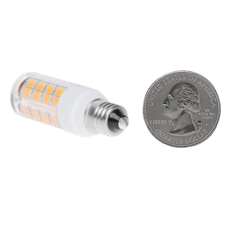 Dimmable E11 Mini Candelabra Base Led Bulbs T4 Jd 120v Halogen Replacement Warm White 3000k 3 5w 35w Equivalent De11-45s-ww 5