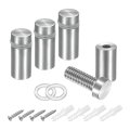 4pcs Sign Standoff Screws 15 32 X 1 Stainless Steel Wall Mount Hardware Advertising Glass Nail For Acrylic Panel Picture Frame 