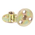 M8 Brad Hole Tee Nut 8pcs Carbon Steel Round Base Screw-in T-nuts Furniture Hardware Flange Female Thread Insert Nuts M8x36x2 