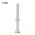 Uxcell 5 16-18 X 4 Square Neck Carriage Bolts With Nuts Washers Carbon Steel Coach Bolt Screws Set