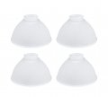 Aspen Creative Frosted 23086-4 Transitional Style Replacement Dome Shaped Ribbed Glass Shade 1 8 Fitter Size 3 High X 6 2 