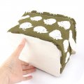 Uxcell Cotton Linen Hedgehog Print Home Wardrobe Underwear Sundries Socks Holder Storage Box Case