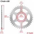 Caltric O-ring Drive Chain Sprockets Kit Compatible With Kawasaki Kz1000p Kz1000j Kz1000r 1981-2001