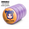 Stop Staring Kawaii Chibi Girl Pigtails Tire Rim Wheel Aluminum Valve Stem Caps
