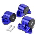 Compatible With Honda Civic Acura Integra B D Series Mt 3pcs Billet Aluminum 3-bolt Engine Mount Kit Blue 