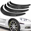 Eparts Abs Plastic 4pcs Universal Fender Flare Extra Wide Body Kit Flexible Wheel Arches Carbon Style 