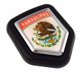 Tamaulipas Mexico Flag Car Truck Black Shield Grill Badge Grille Mount Emblem Country State