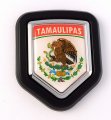 Tamaulipas Mexico Flag Car Truck Black Shield Grill Badge Grille Mount Emblem Country State