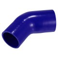 1 Pcs 70mm 2 76 -80mm 3 15 Id 102mm 4 02 Length 45 Degrees Blue Car Silicone Hose Coolant Universal 